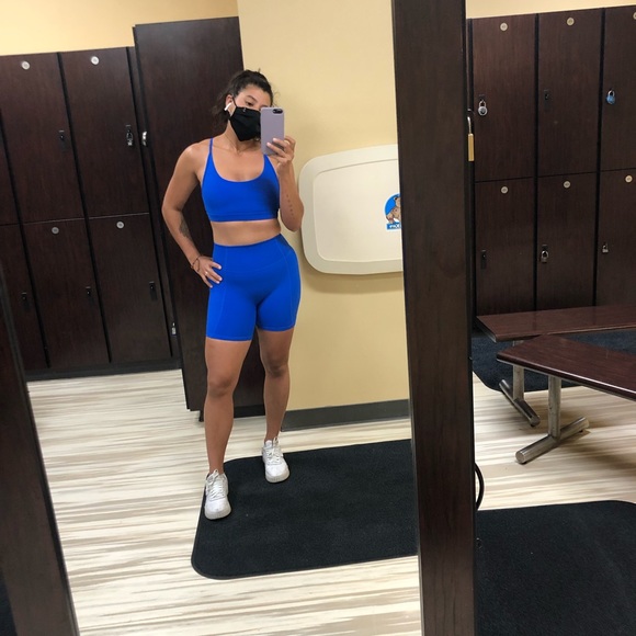 P’TULA Cobalt blue top and short size medium - Picture 3 of 3